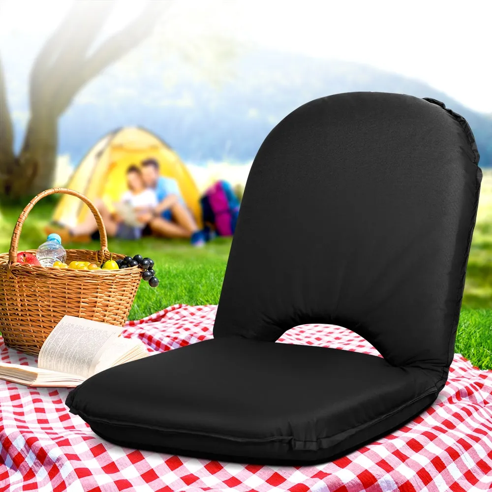 Artiss Portable Camping Beach Chair Folding Floor Recliner Outdoor Lounge Sofa