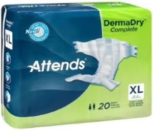 Attends DermaDry Complete Brief, Extra Large - 20 Per Bag