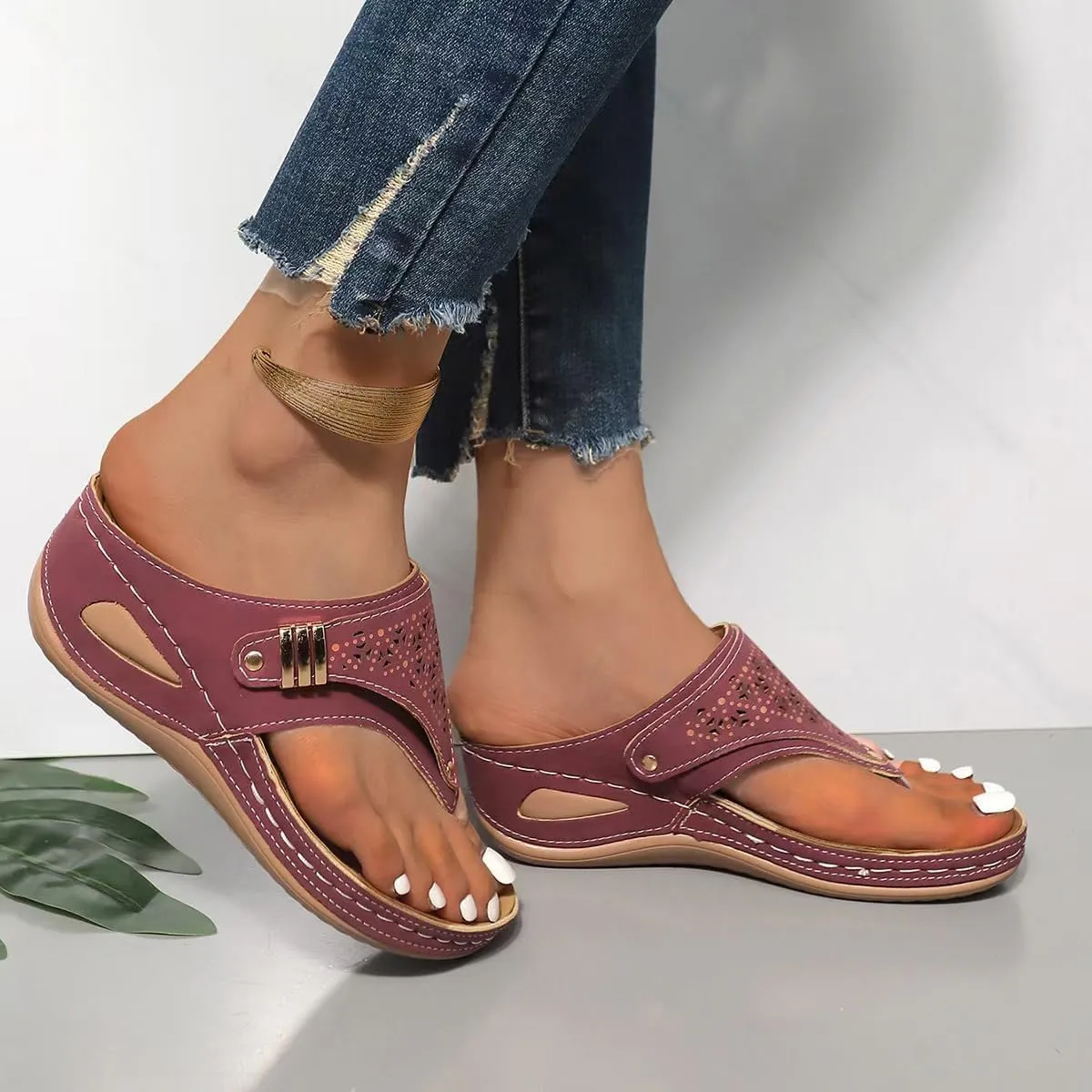 Avylays Orthopedic Sandals for Women, Avy Lace Arch Support Slippers, Breathable Mesh Sports Sandals with Non-Slip Sole