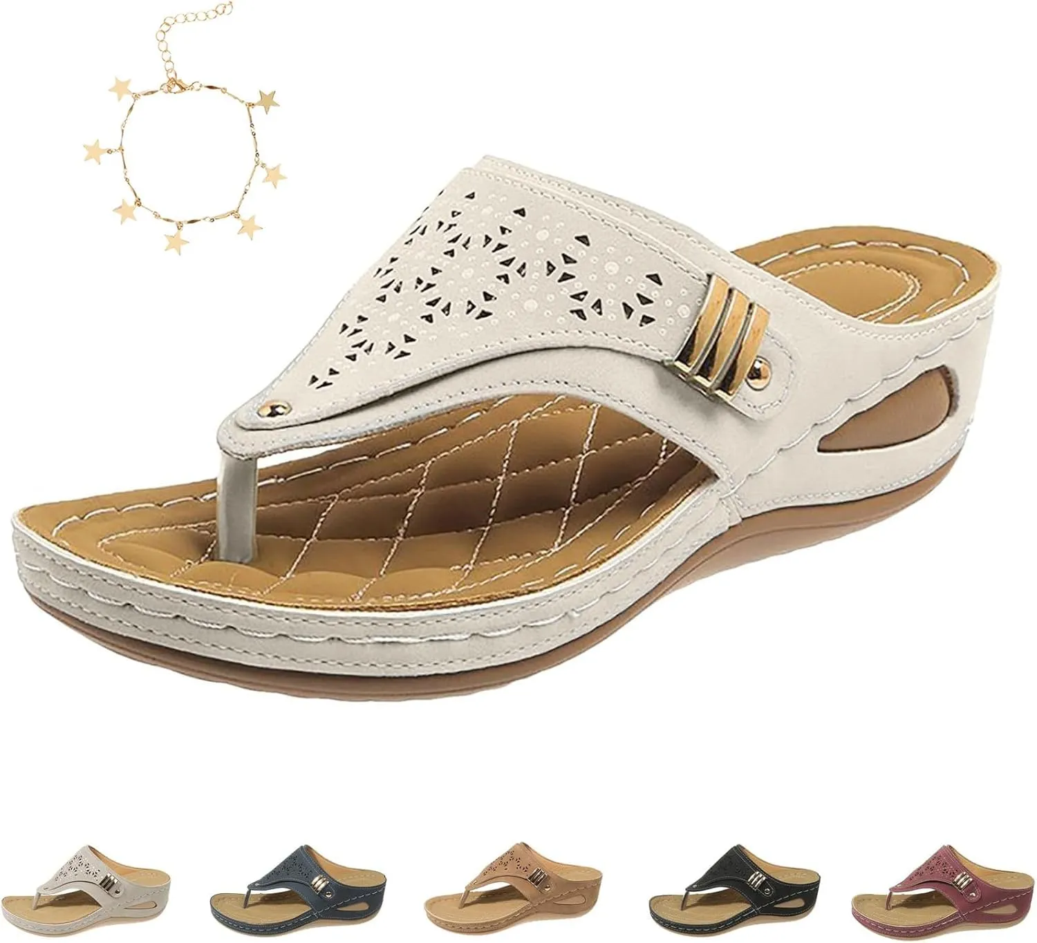 Avylays Orthopedic Sandals for Women, Avy Lace Arch Support Slippers, Breathable Mesh Sports Sandals with Non-Slip Sole