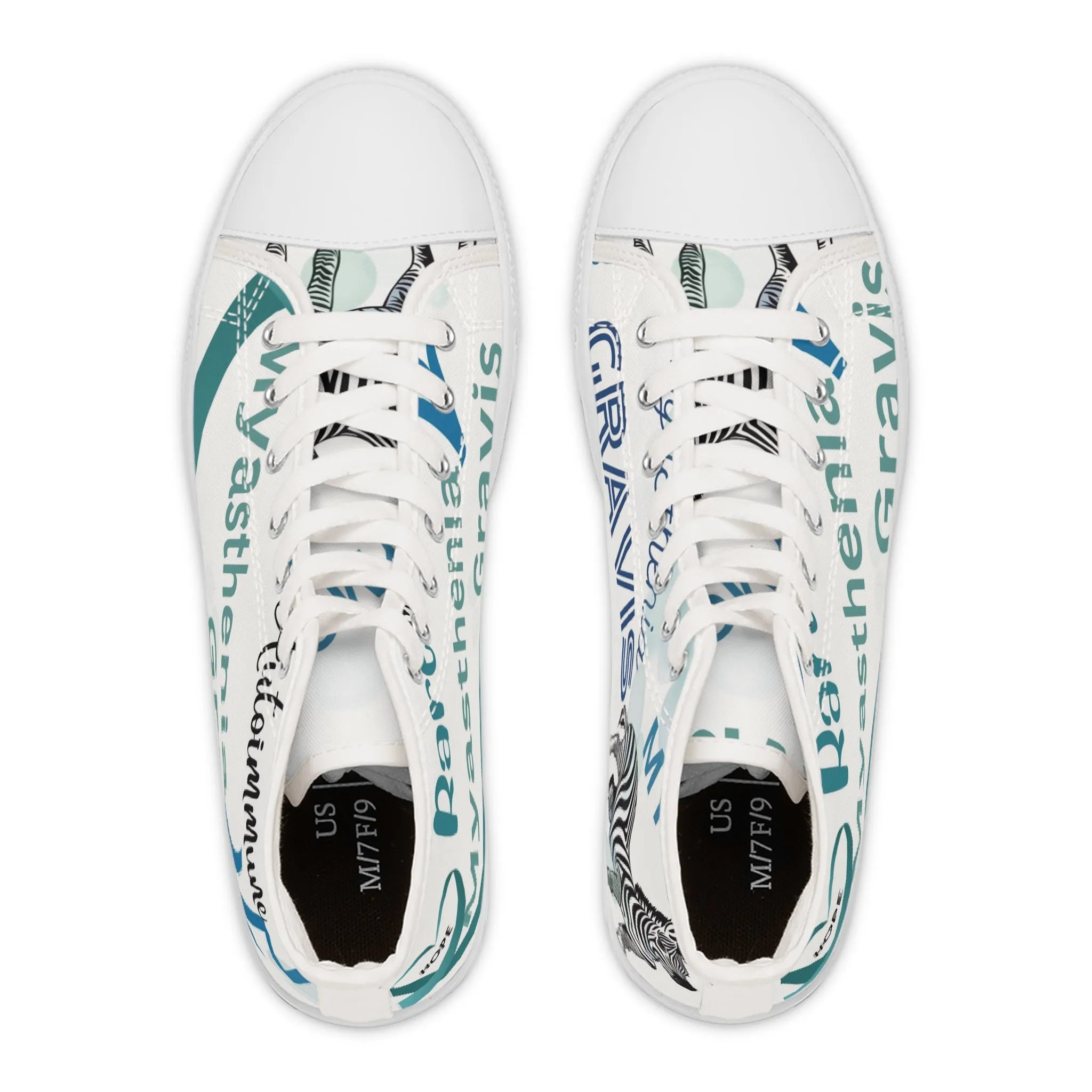 Awareness for Myasthenia Gravis Women's High Top Sneakers