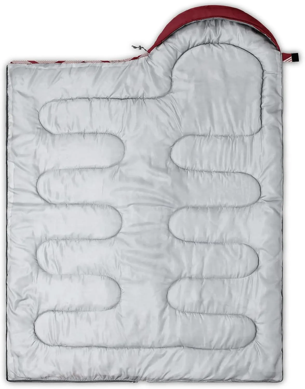 Axolotl Black and Grey Sleeping Bag for Adults,Stripe Camping Bag,3 Season Warm Cool Weather Backpacking Bag,Waterproof Portable Sleeping Bag with Compression Sack for Camping Hiking Outdoor Travel