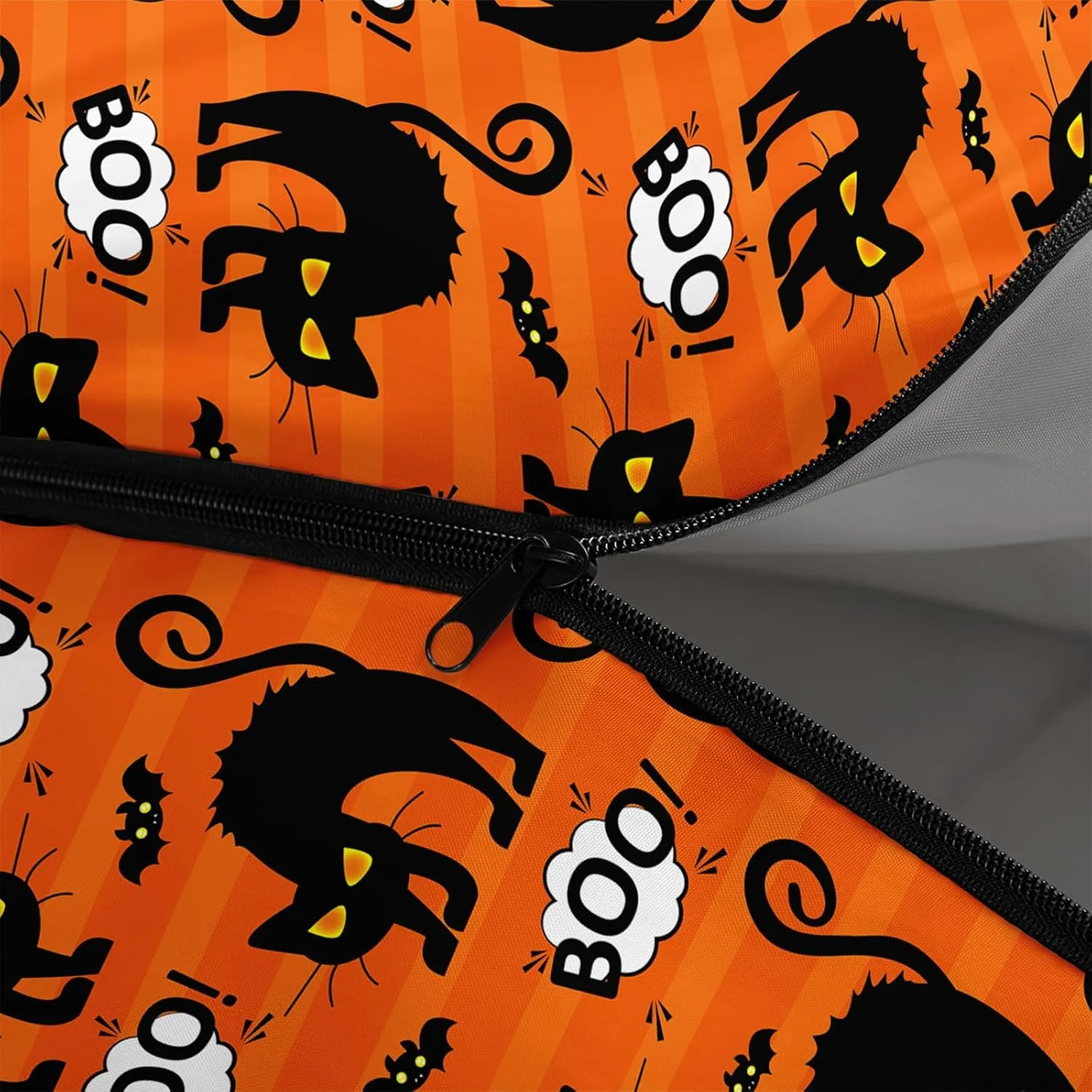 Axolotl Black Cats Sleeping Bag for Kids Boys Girls–Lightweight Warm Cold Weather Sleeping Bags,Waterproof Portable Sleeping Bag for Camping,Backpacking Camping Sleeping Bag,Kids Sleeping Bags,Orange