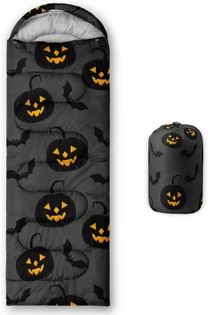 Axolotl Halloween Sleeping Bag for Kids–Lightweight Warm Cold Weather Pumpkin Lantern Bat Sleeping Bags,Waterproof Portable Sleeping Bag for Camping,Cold Weather Sleeping Bag,Hiking Sleeping Bags