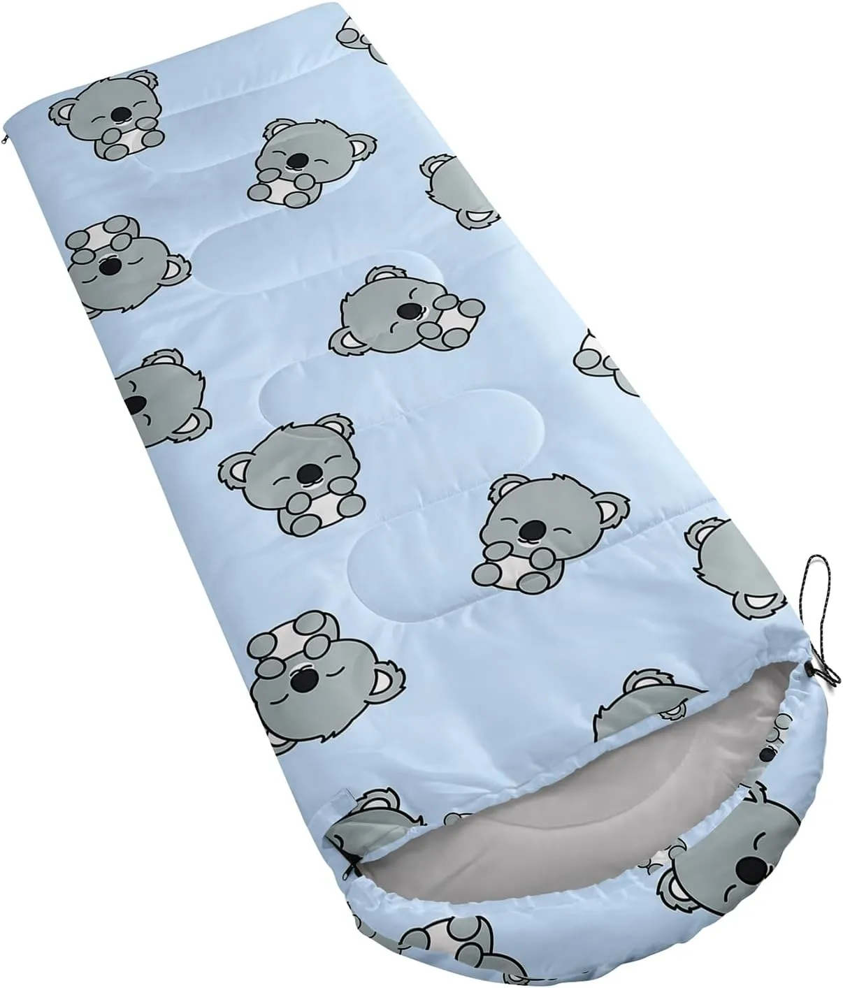 Axolotl Kawaii Sheep Sleeping Bag,3 Season Warm and Cool Weather Moon and Star Sleeping Bags for Kids Girls Teens,Cloud Waterproof Lightweight Sleeping Bags for Traveling,Outdoors Camping Equipment