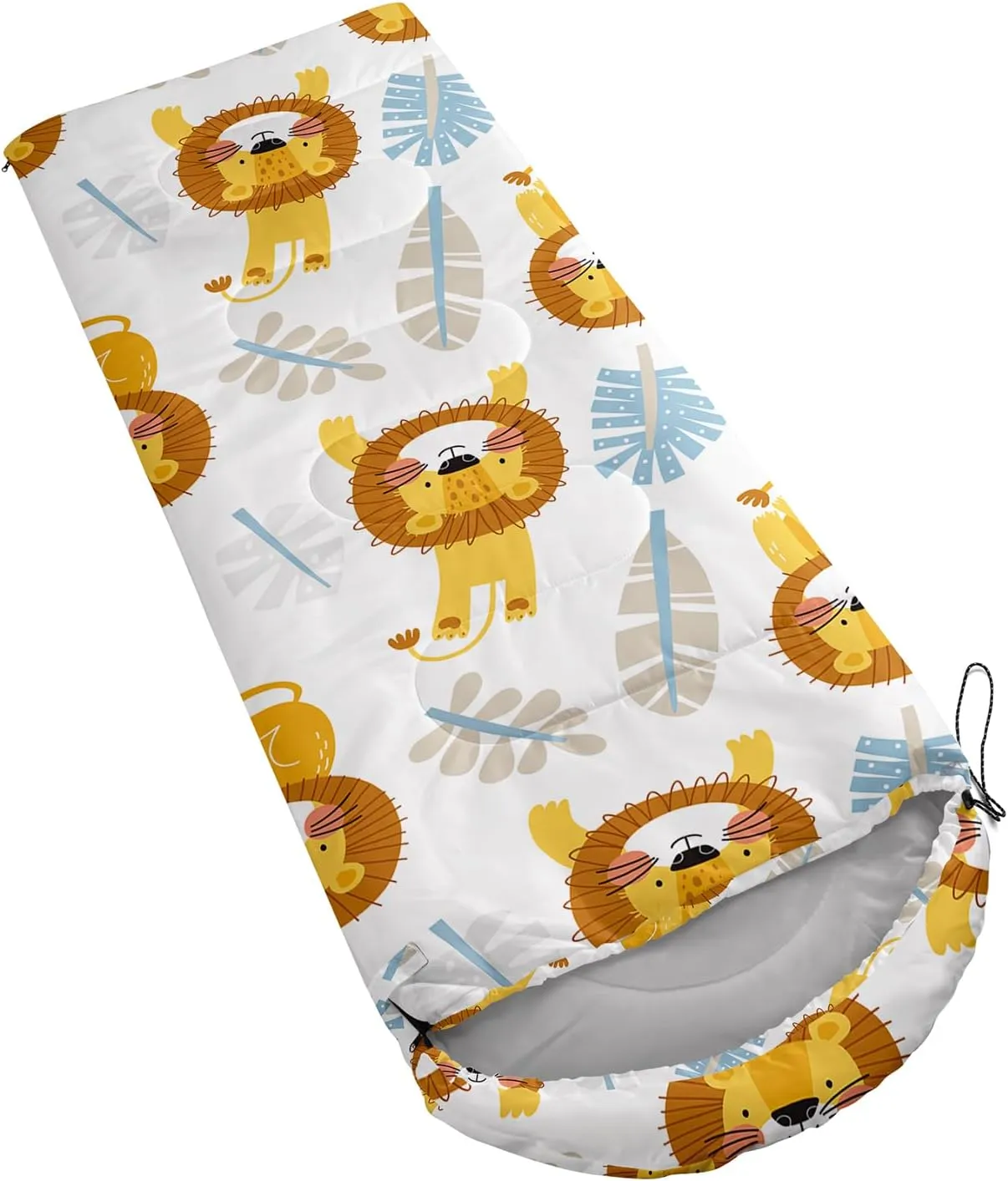 Axolotl Kawaii Sheep Sleeping Bag,3 Season Warm and Cool Weather Moon and Star Sleeping Bags for Kids Girls Teens,Cloud Waterproof Lightweight Sleeping Bags for Traveling,Outdoors Camping Equipment