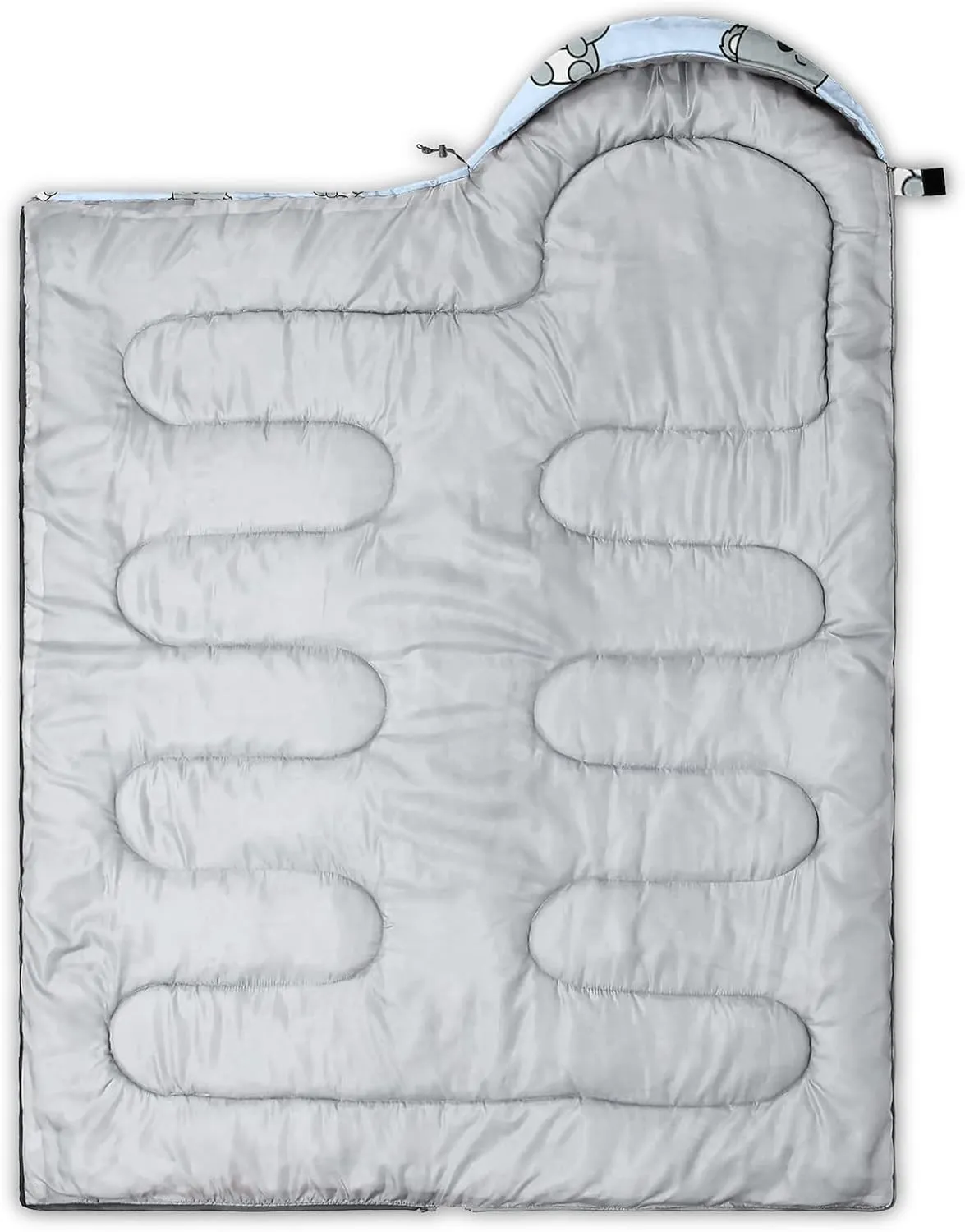 Axolotl Kawaii Sheep Sleeping Bag,3 Season Warm and Cool Weather Moon and Star Sleeping Bags for Kids Girls Teens,Cloud Waterproof Lightweight Sleeping Bags for Traveling,Outdoors Camping Equipment