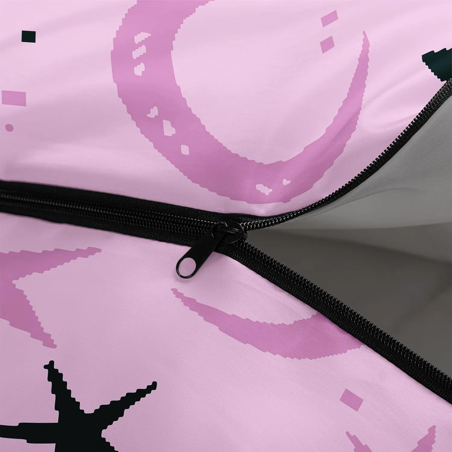 Axolotl Moon Stars Sleeping Bag for Kids–Lightweight Warm Cold Weather Sleeping Bags,Waterproof Portable Sleeping Bag for Camping Backpacking Outdoor Indoor 3-4 Seasons,Sleeping Bag for Hiking,Pink