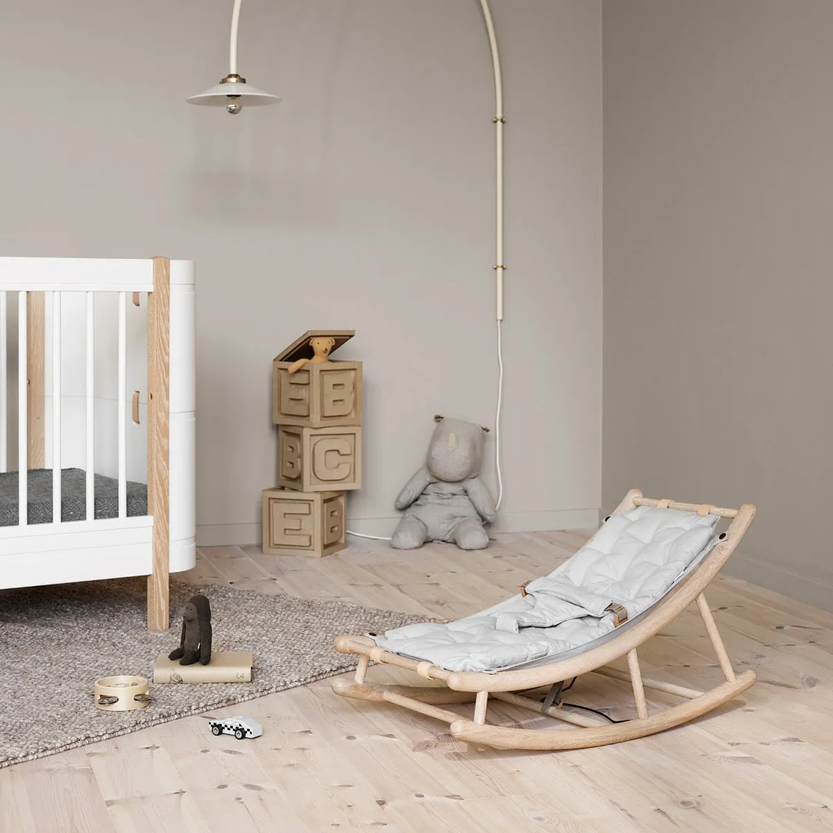 Baby & Toddler Rocker Oak Grey