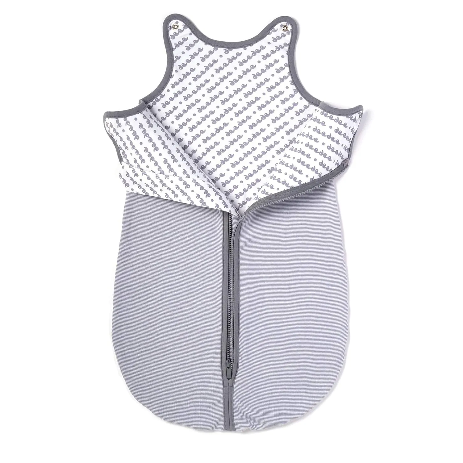 baby deedee Wearable Blanket Baby and Newborn, Baby Sleeping Bag, Sleeping Sack, Sleep Nest Lite, Gray Stripes, Small (0-6 Months)