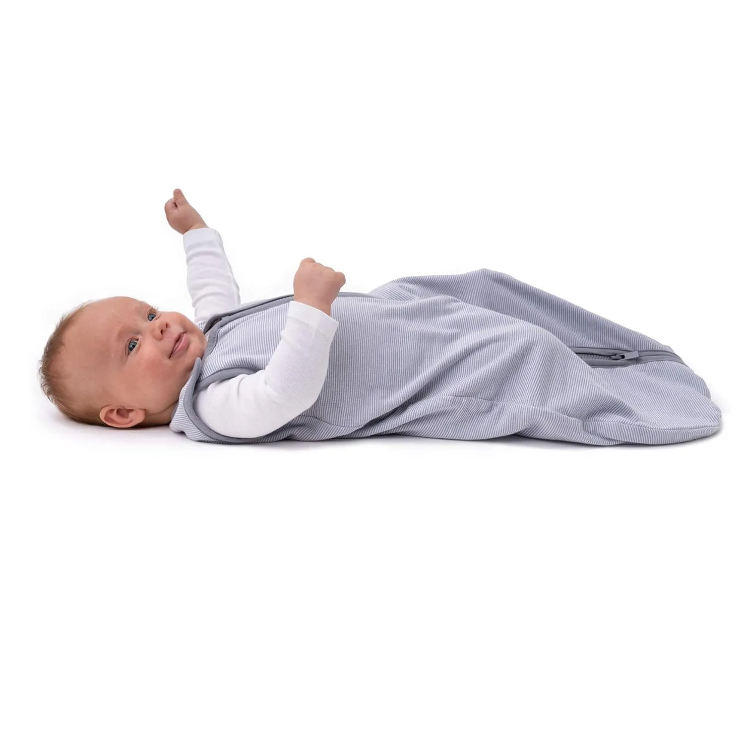 baby deedee Wearable Blanket Baby and Newborn, Baby Sleeping Bag, Sleeping Sack, Sleep Nest Lite, Gray Stripes, Small (0-6 Months)