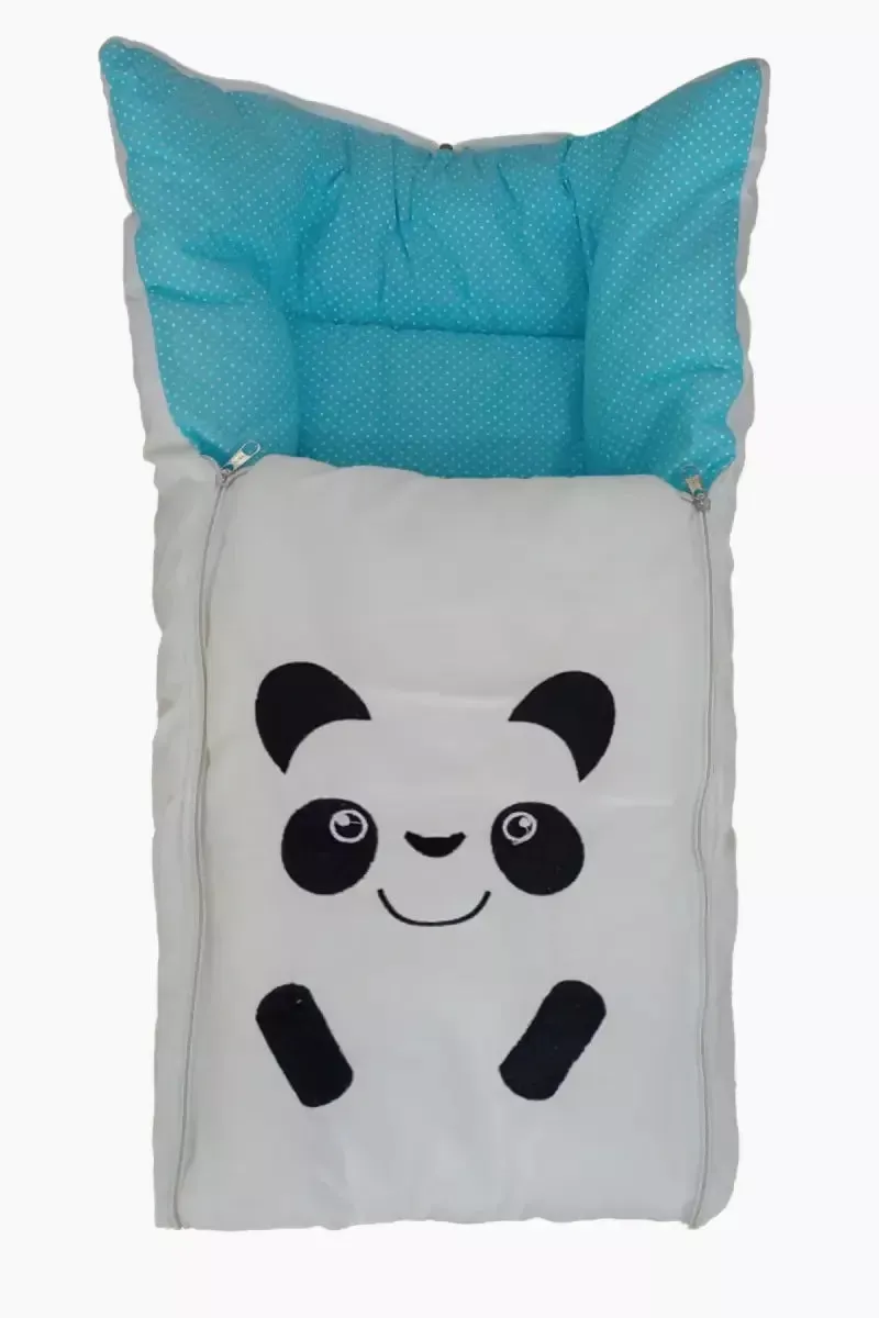 Baby Panda Embroidered Sleeping Bag For Babies - Blue