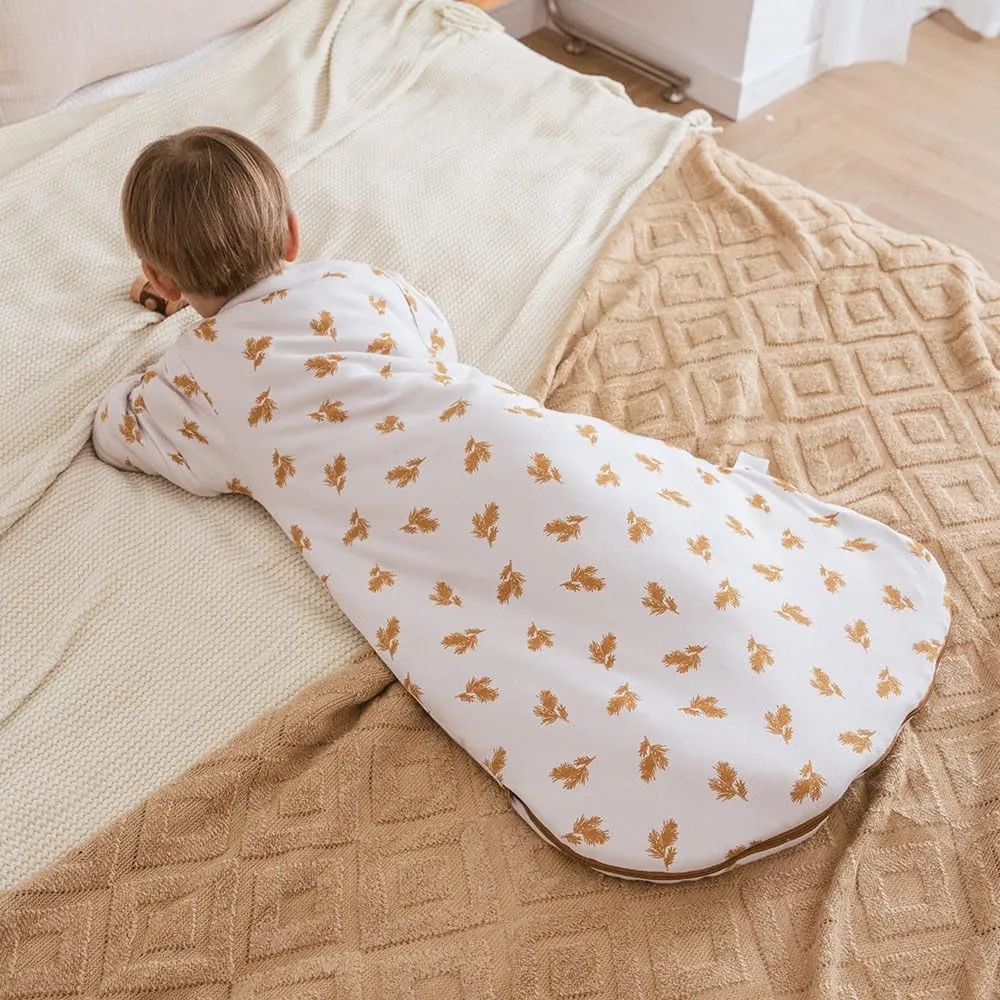 Baby Sleep Bag Wearable Blanket Sleep Sack with Detachable Sleeves 2.5tog Unisex Baby Sleeping Sack With 2-Way Zipper