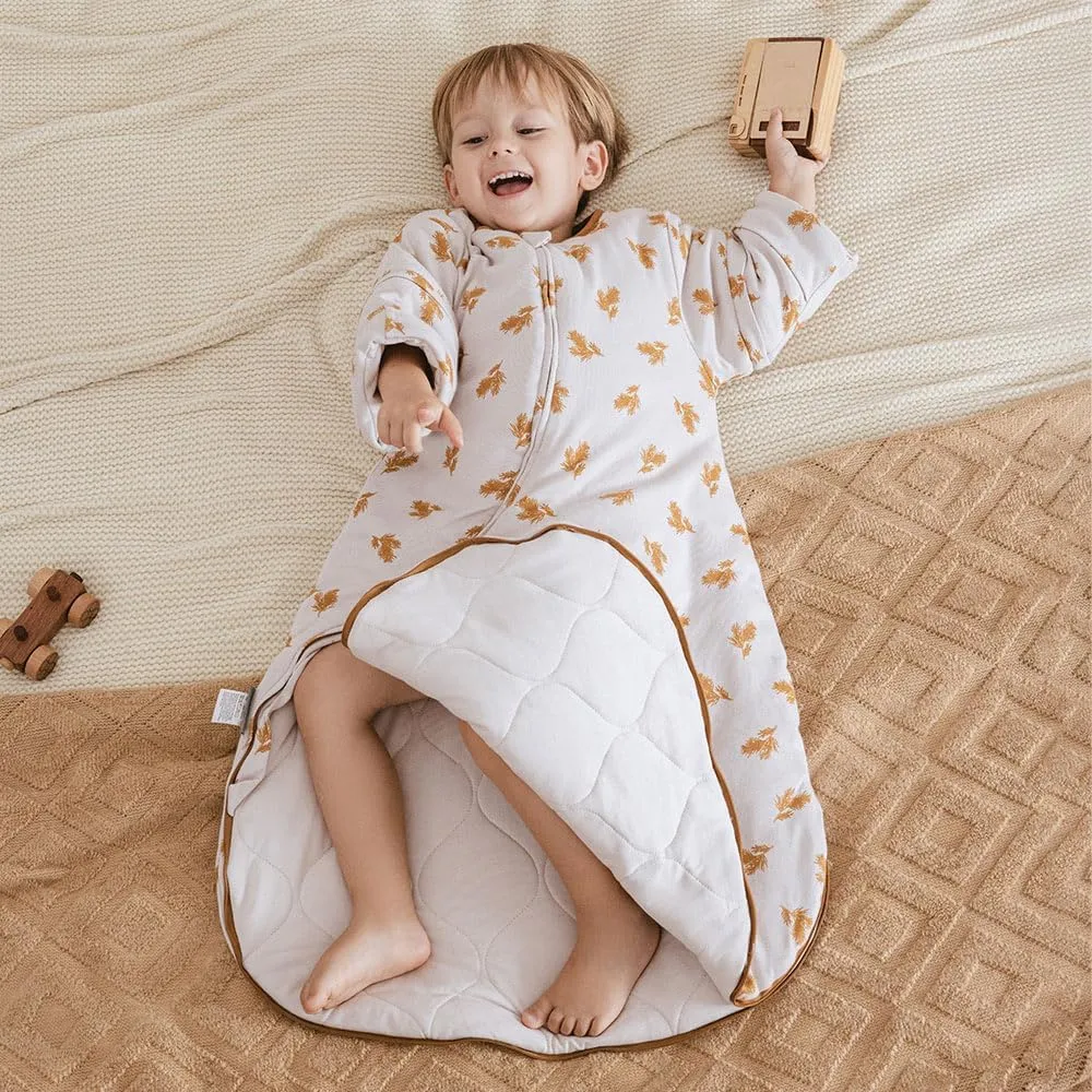 Baby Sleep Bag Wearable Blanket Sleep Sack with Detachable Sleeves 2.5tog Unisex Baby Sleeping Sack With 2-Way Zipper