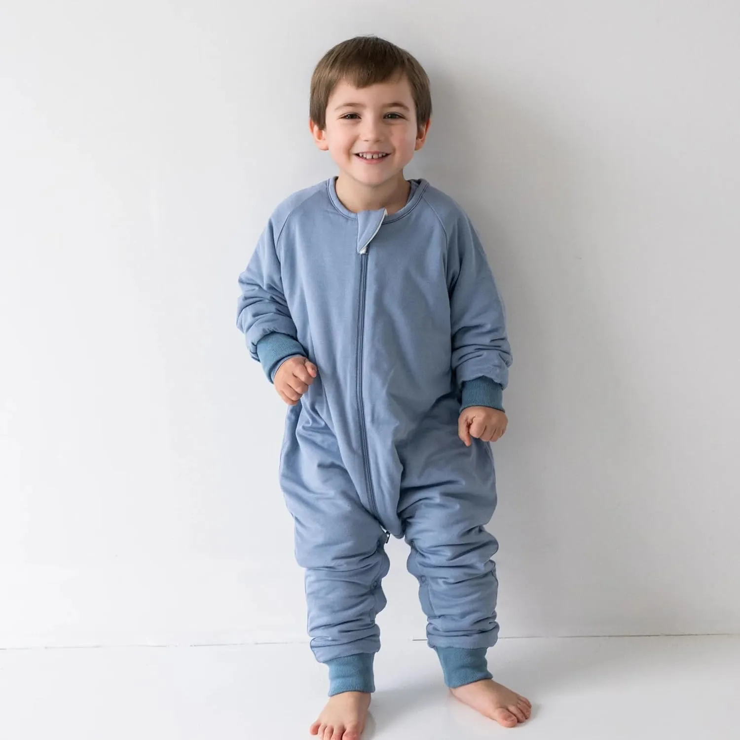 Baby Sleep Sack with Feet, Long Sleeve 1.0 TOG Baby Sleeping Bag with Legs, 2-Way Zipper Wearable Blanket for Walkers, Lilac