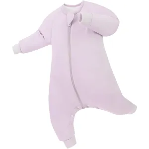 Baby Sleep Sack with Feet, Long Sleeve 1.0 TOG Baby Sleeping Bag with Legs, 2-Way Zipper Wearable Blanket for Walkers, Lilac
