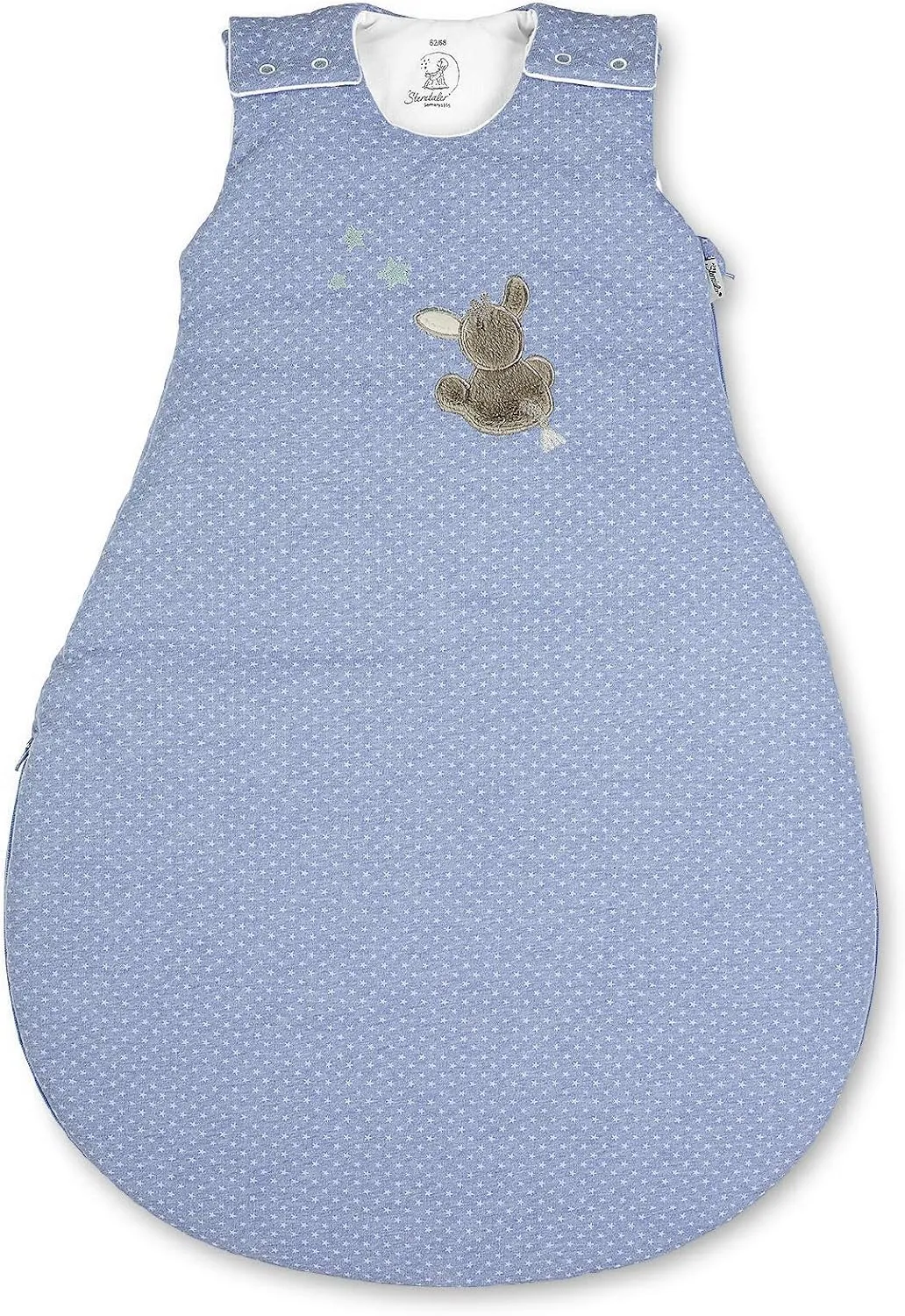Baby Sleeping Bag, Emmi Donkey, Zip and Buttons, Size: 50/56, Light Blue