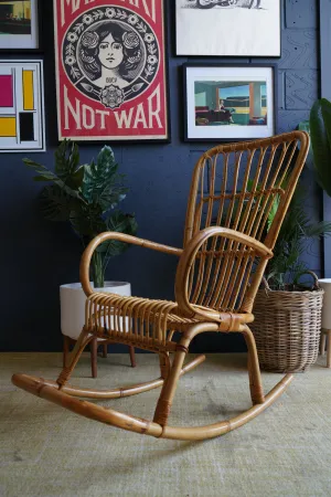 Bamboo rocking chair