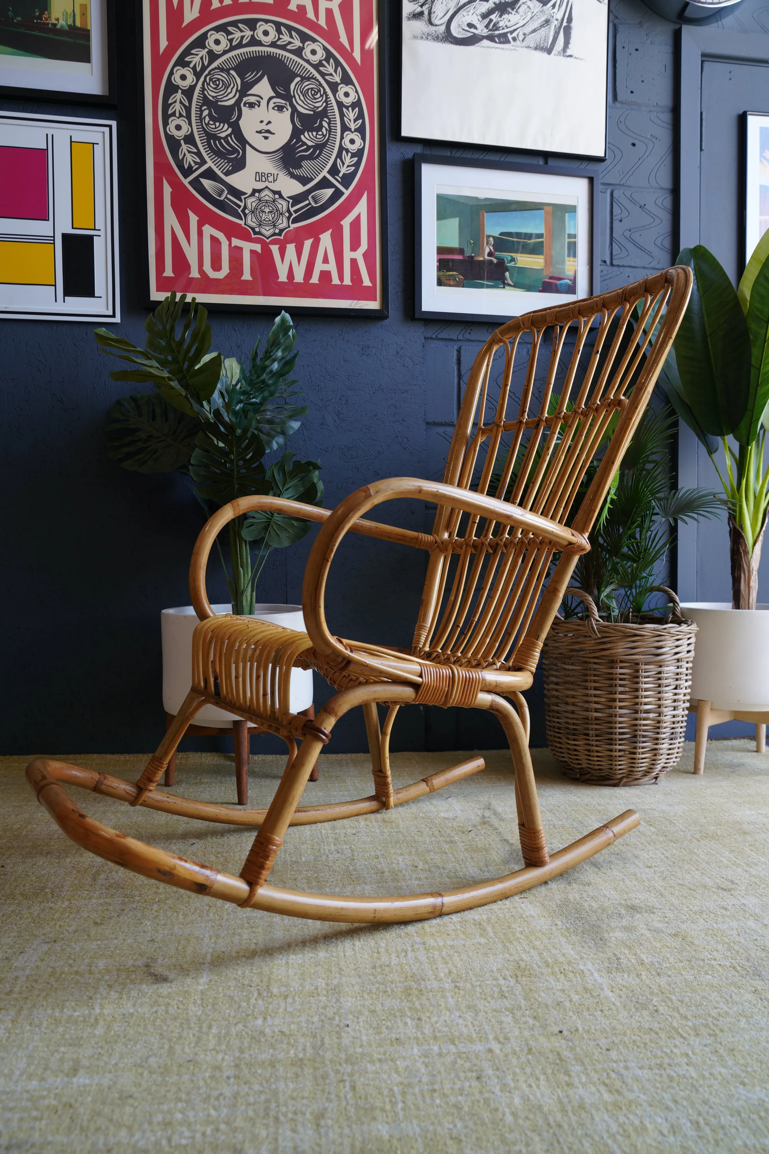 Bamboo rocking chair