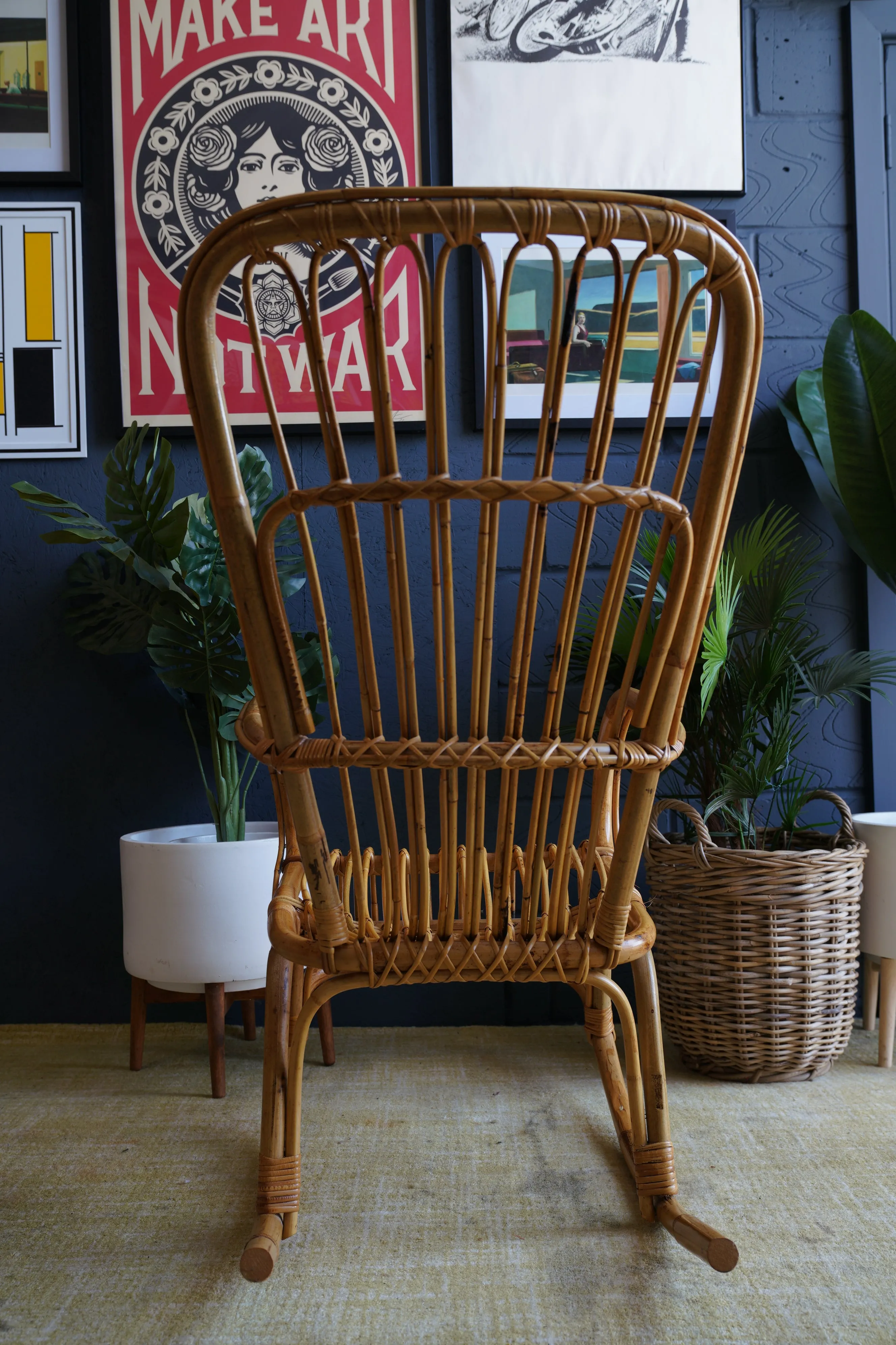 Bamboo rocking chair