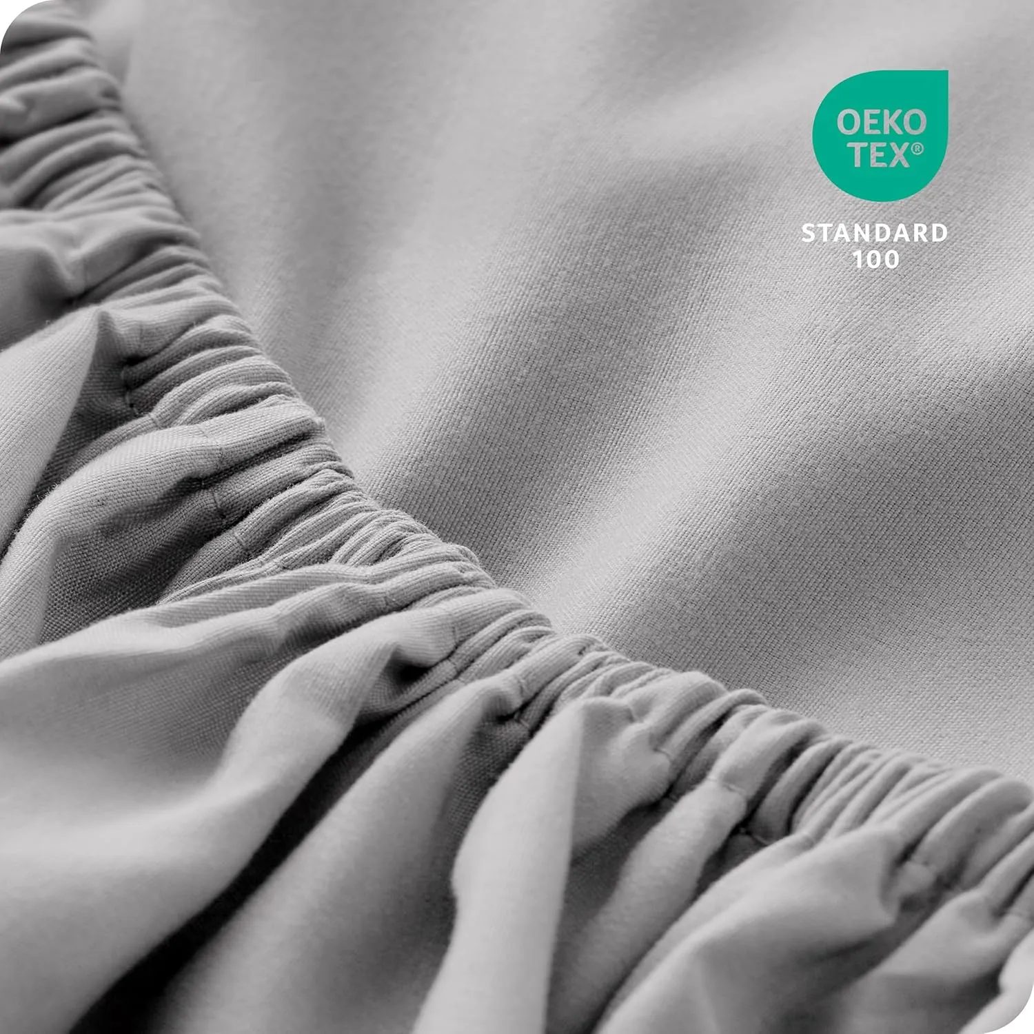 Bare Home 2-Pack Fitted Bottom Sheets King - Premium 1800 Ultra-Soft Wrinkle Resistant Microfiber - Deep Pocket (King, Light Grey)
