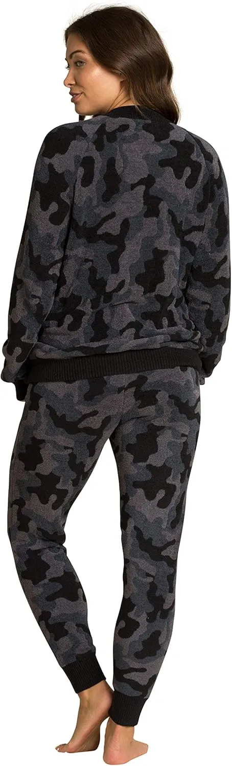 Barefoot CozyChic Ultra Lite Camo Joggers for Women, Gym Track Bottoms