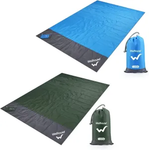 Beach Blankets Foldable Camping Blanket Waterproof Beach Mat Outdoor Portable Picnic Mat Camping Ground Mat Moisture-Proof Sleeping Pad(Orange)