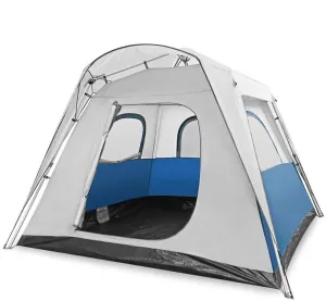 Beach Tent for 5-8 Person, Changing Room Privacy Tent, Double Layers, for Family, Festival, Hiking, Backpacking, Easy to Set up and Package (Brown) (Blue)
