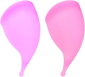 Beaupretty 2pcs Feminine Female Divacups for Women Flex Silicone Period Silicone Menstral Soft Rubber Purple Products