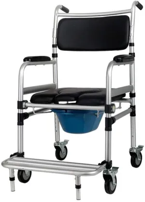 Bedside Commode Commode Chair Wheelchair Creative Lightweight Folding Toilet Multi-Function Wheeled Wheelchair Wheelchair Portable Toilet
