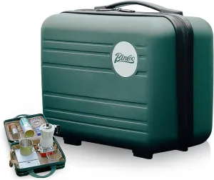 Bincoo Coffee Maker Travel Case 10" for Barista Waterproof Coffee Maker Storage Box with Comfortable Hand Hold Belt, Suitable for Travelling, Office, Camping (Dark green)