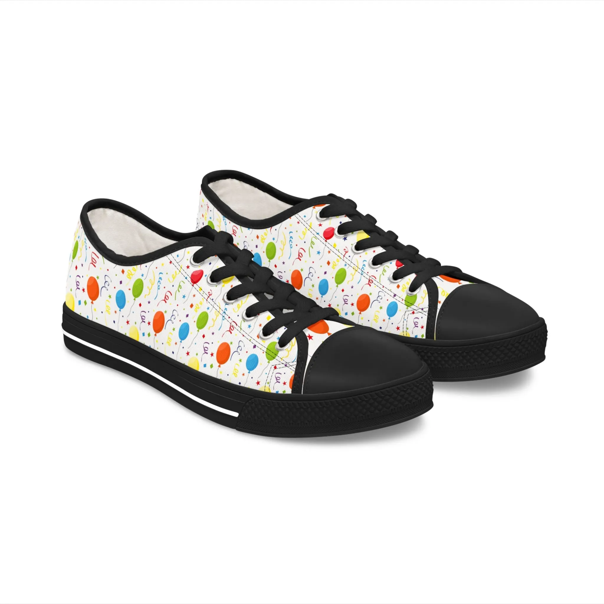 Birthday Party Balloon Women's Low Top Sneakers