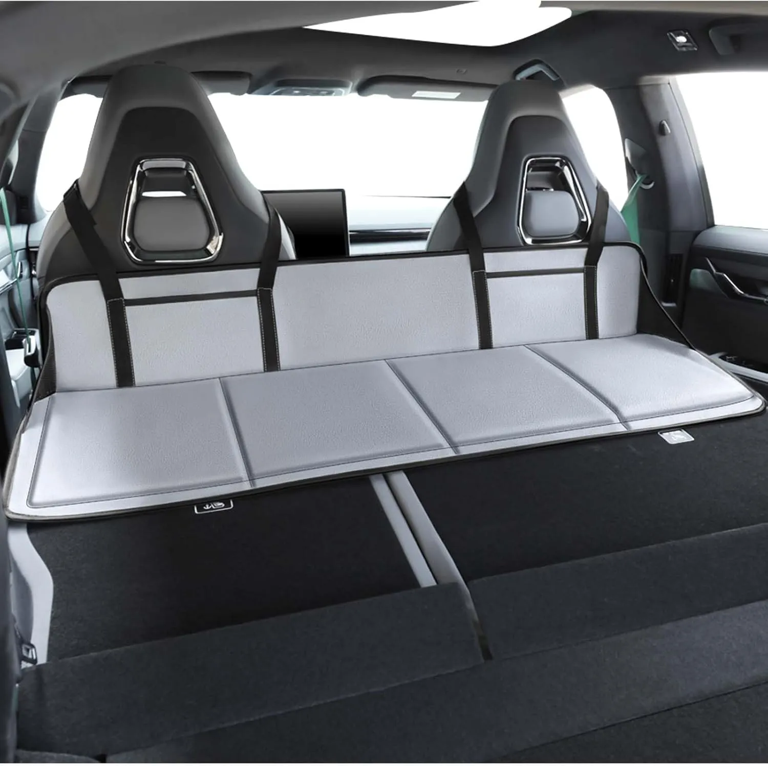 (Black) Car Camping Essentials,Increase Cargo Car Bed Space,Mattress Accessories for SUV with Flate Trunk,Tesla Model Y,RAV4,CRV,X-Trail,Outback,Highlander,Kuga,Tiguan,Cherokee,Equinox,Explorer