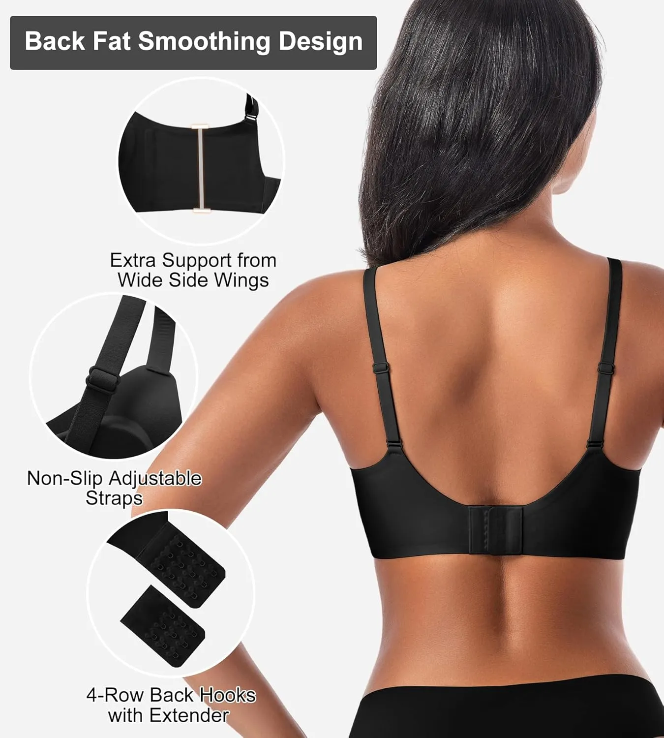 Bras for Women No Underwire - Womens Bralettes Seamless Wireless Padded Bra Comfortable Tshirt Bras
