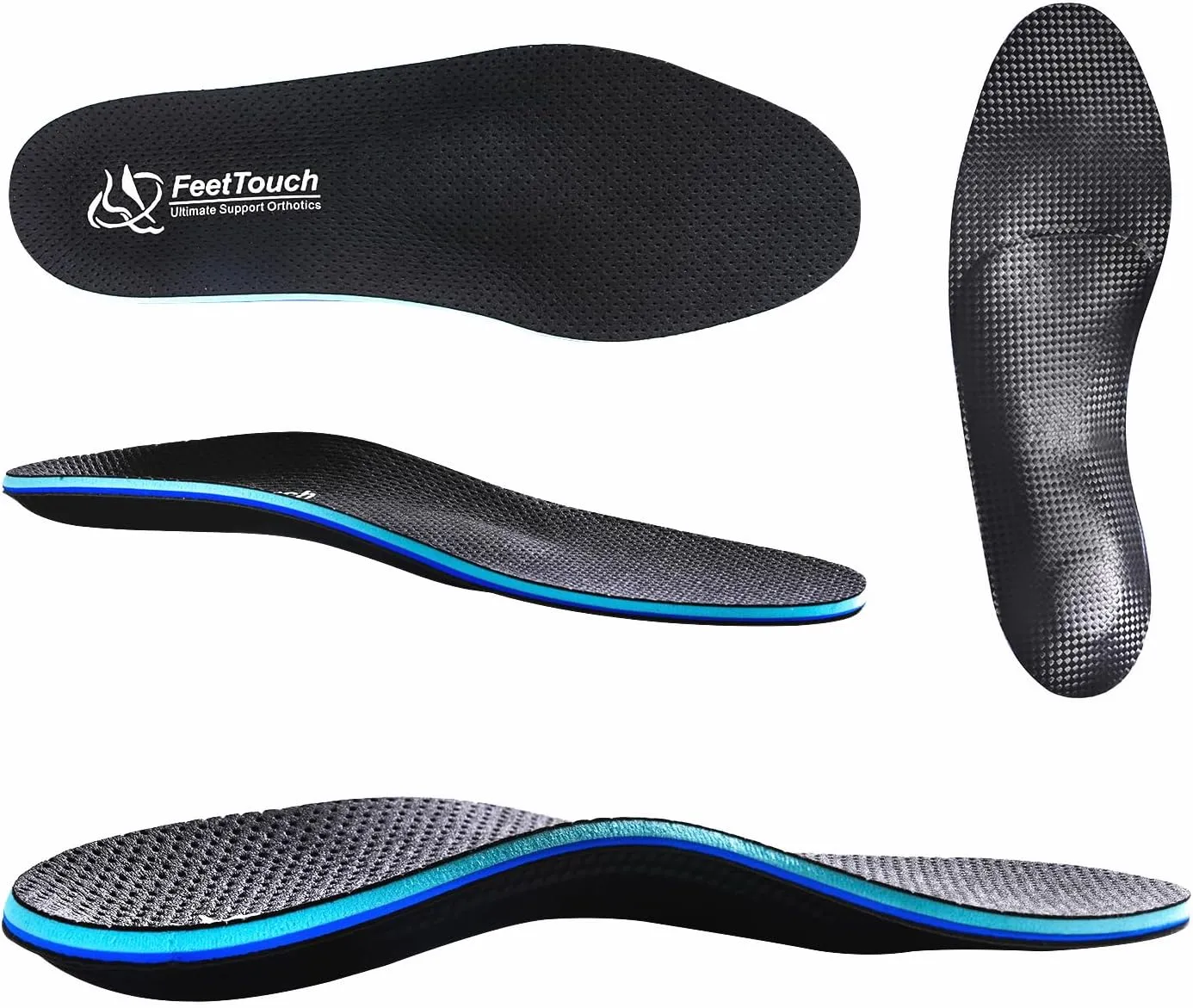 Breathable Leather Orthotics Strong Arch Support Inserts Best Shock Absorption Soft Poron Inserts for Plantar Fasciitis High Water-Absorption Insoles Relieve Foot Pain