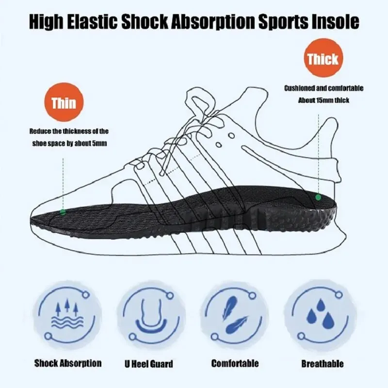 Breathable Shock Absorption Running Insoles for Shoes