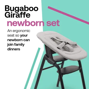 Bugaboo Giraffe Newborn Set for Giraffe High Chair and Rocker, Ergonomic Design, Polar White