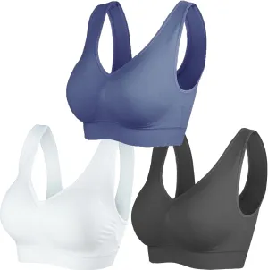 Cabales KINYAOYAO Women's Plus Size High Impact Seamless Racerback Padded Bra