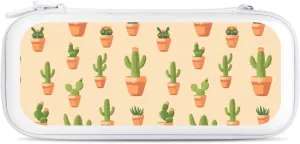 Cactus Tropical Aloe Hard Shell Travel Case with Rope 15 Game Card Pockets Compatible with Switch Protective