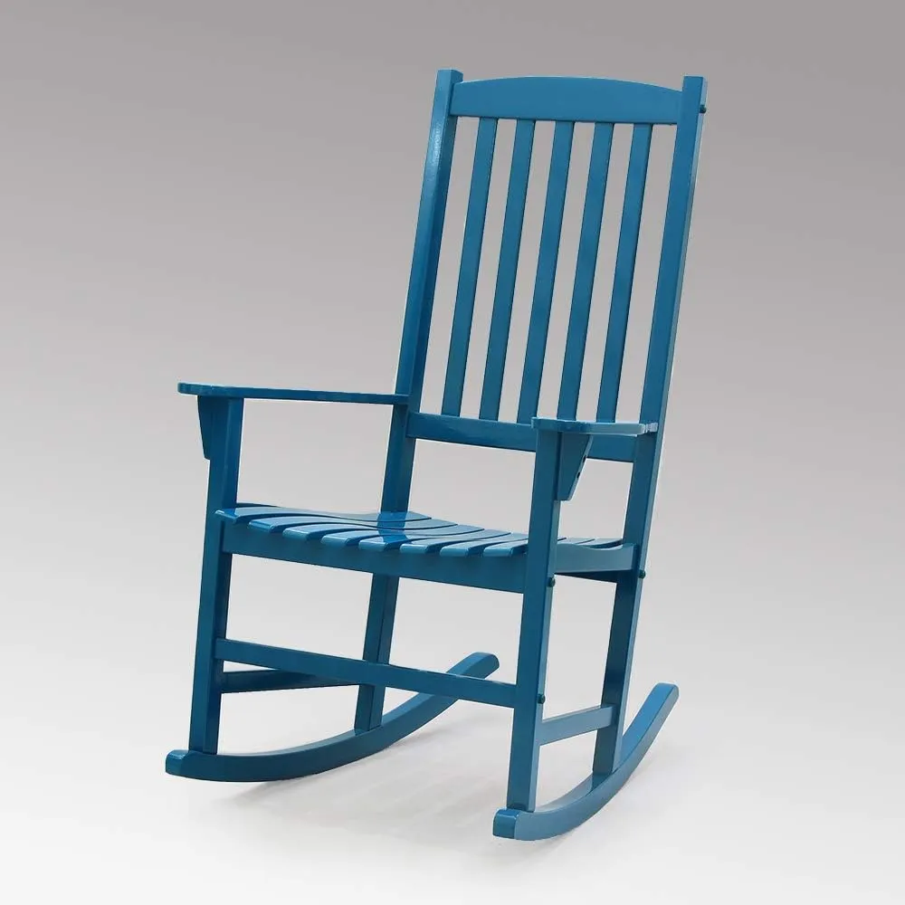 Cambridge Casual Solid Wood Bentley Porch Rocking Chair, Celestial Blue