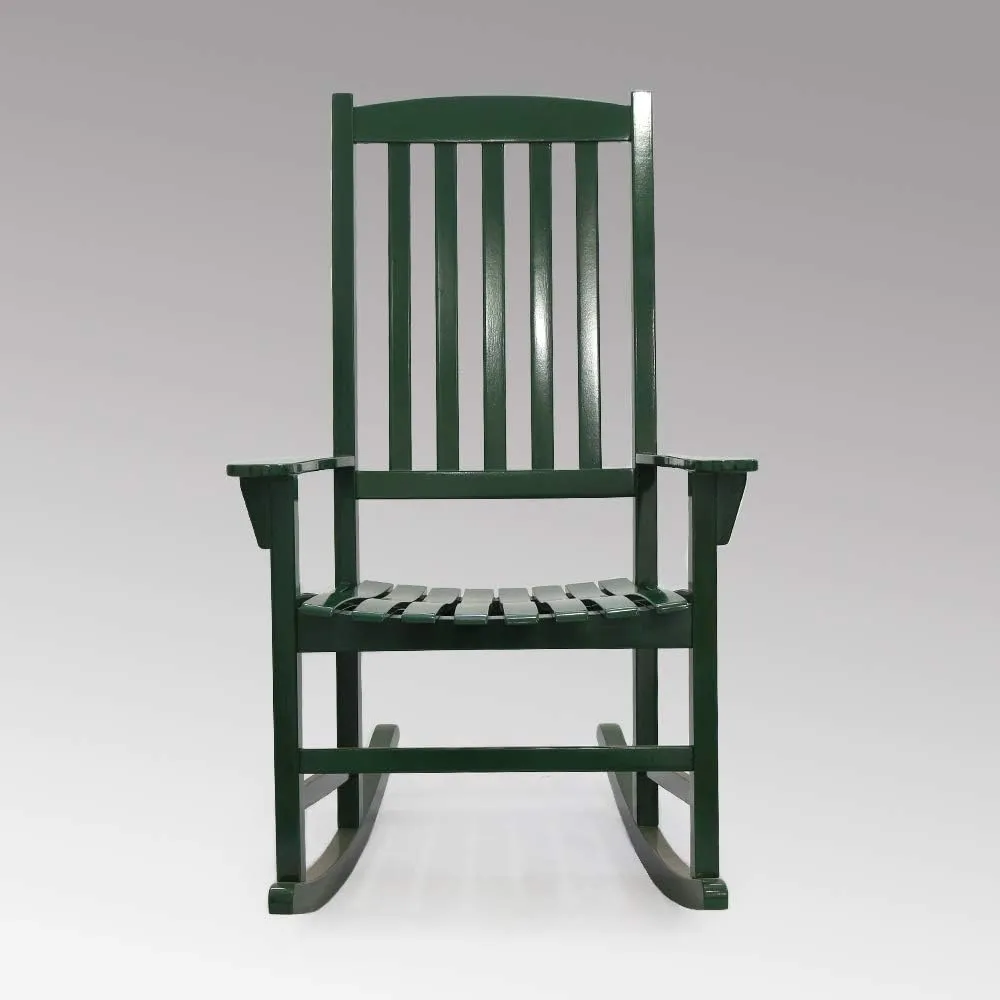 Cambridge Casual Solid Wood Bentley Porch Rocking Chair, Hunter Green