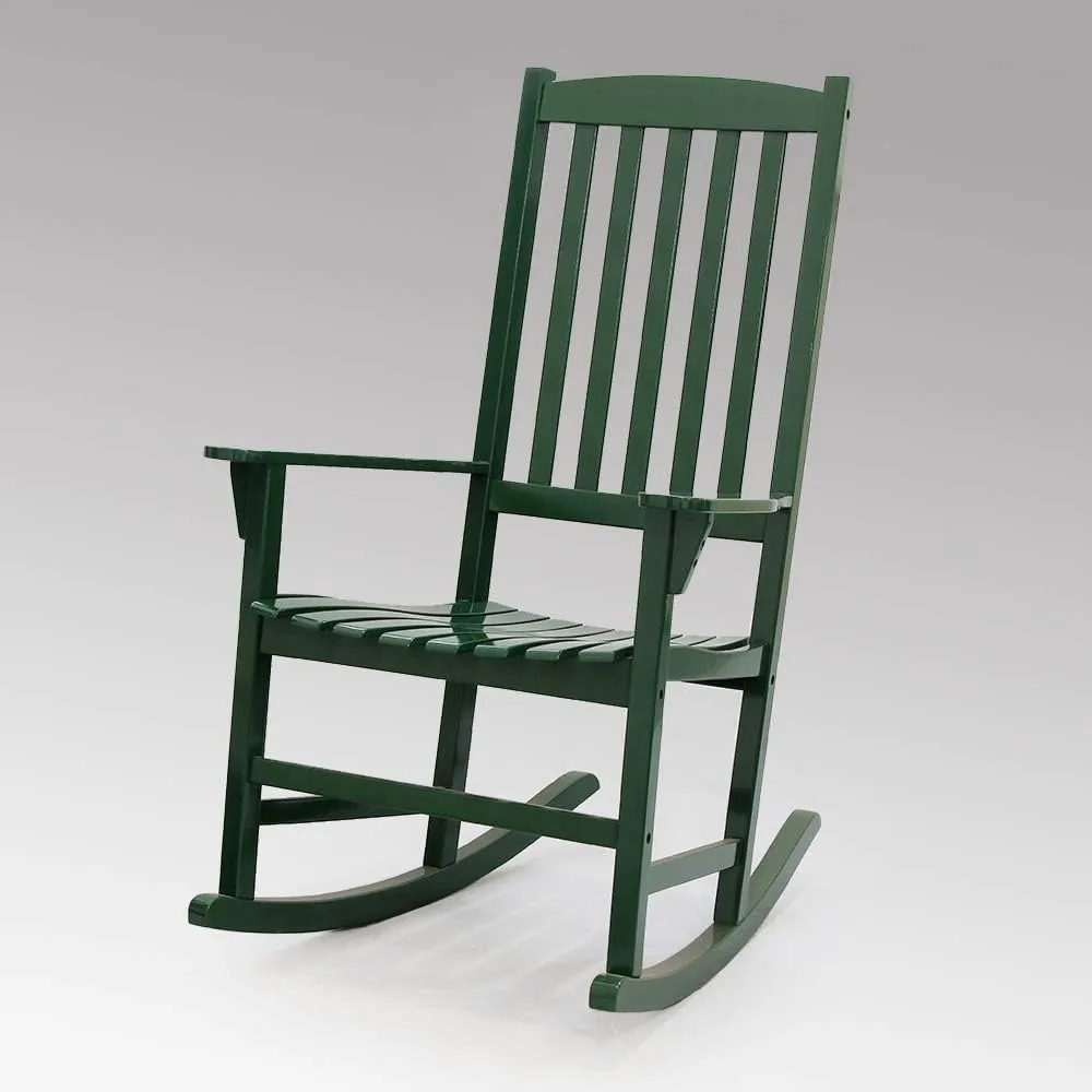 Cambridge Casual Solid Wood Bentley Porch Rocking Chair, Hunter Green