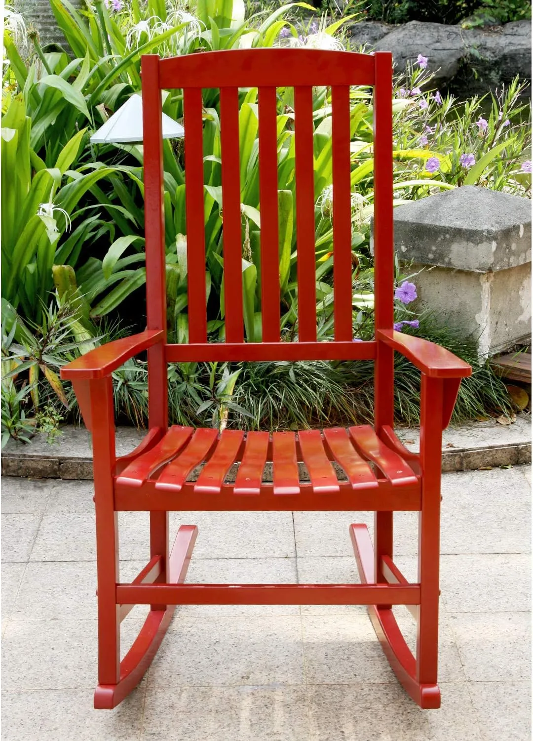 Cambridge Casual Solid Wood Bentley Porch Rocking Chair, Red