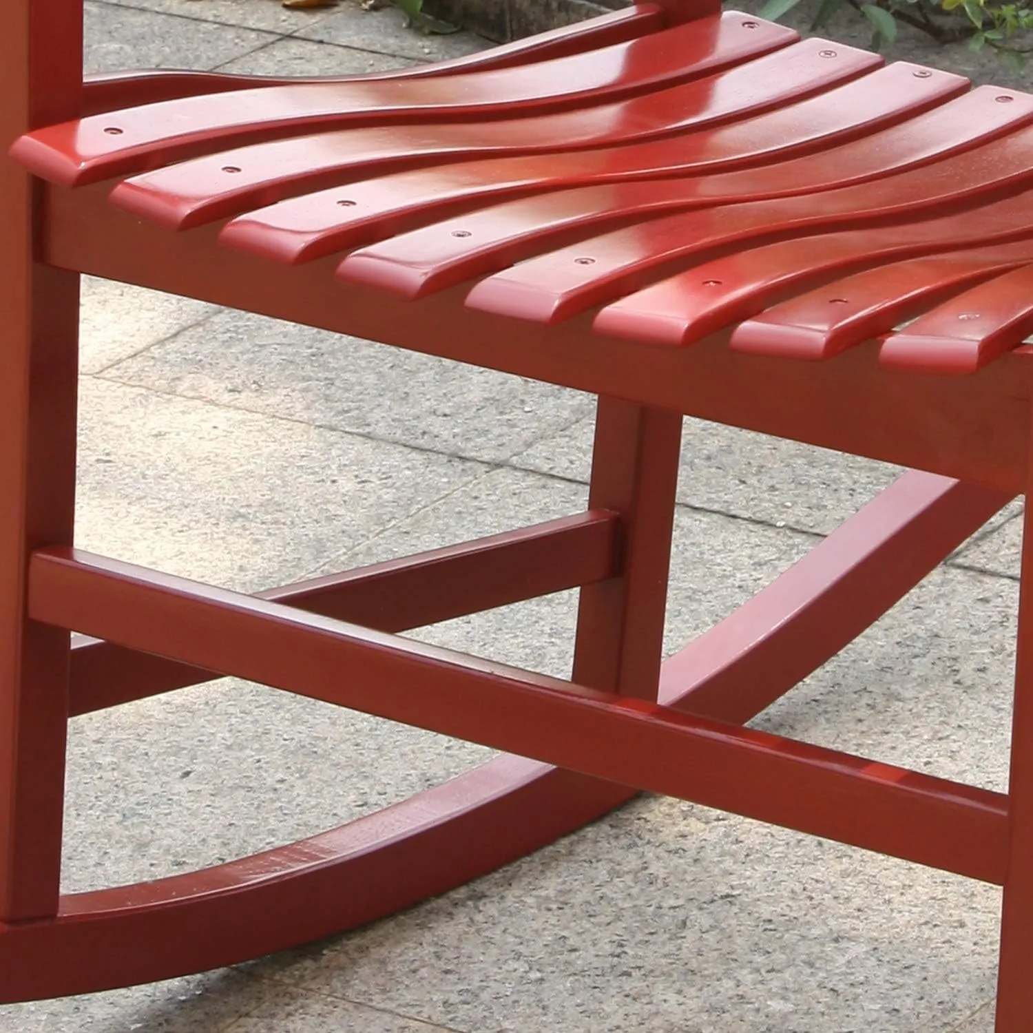 Cambridge Casual Solid Wood Bentley Porch Rocking Chair, Red