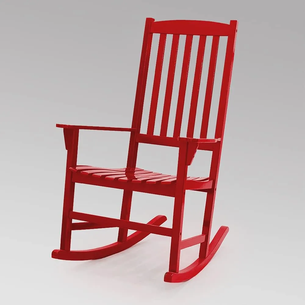Cambridge Casual Solid Wood Bentley Porch Rocking Chair, Red