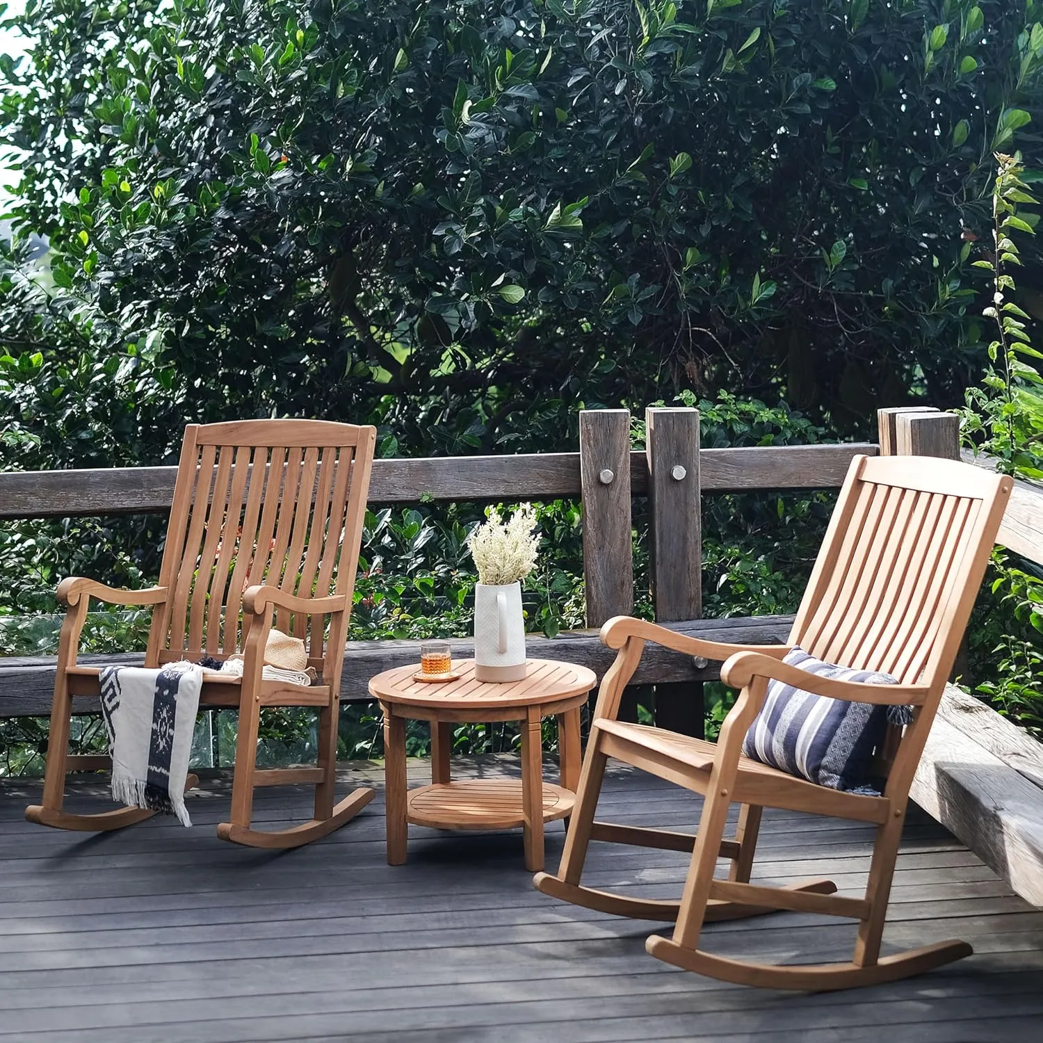 Cambridge Casual Vermont Outdoor Conversation Set, Natural Teak