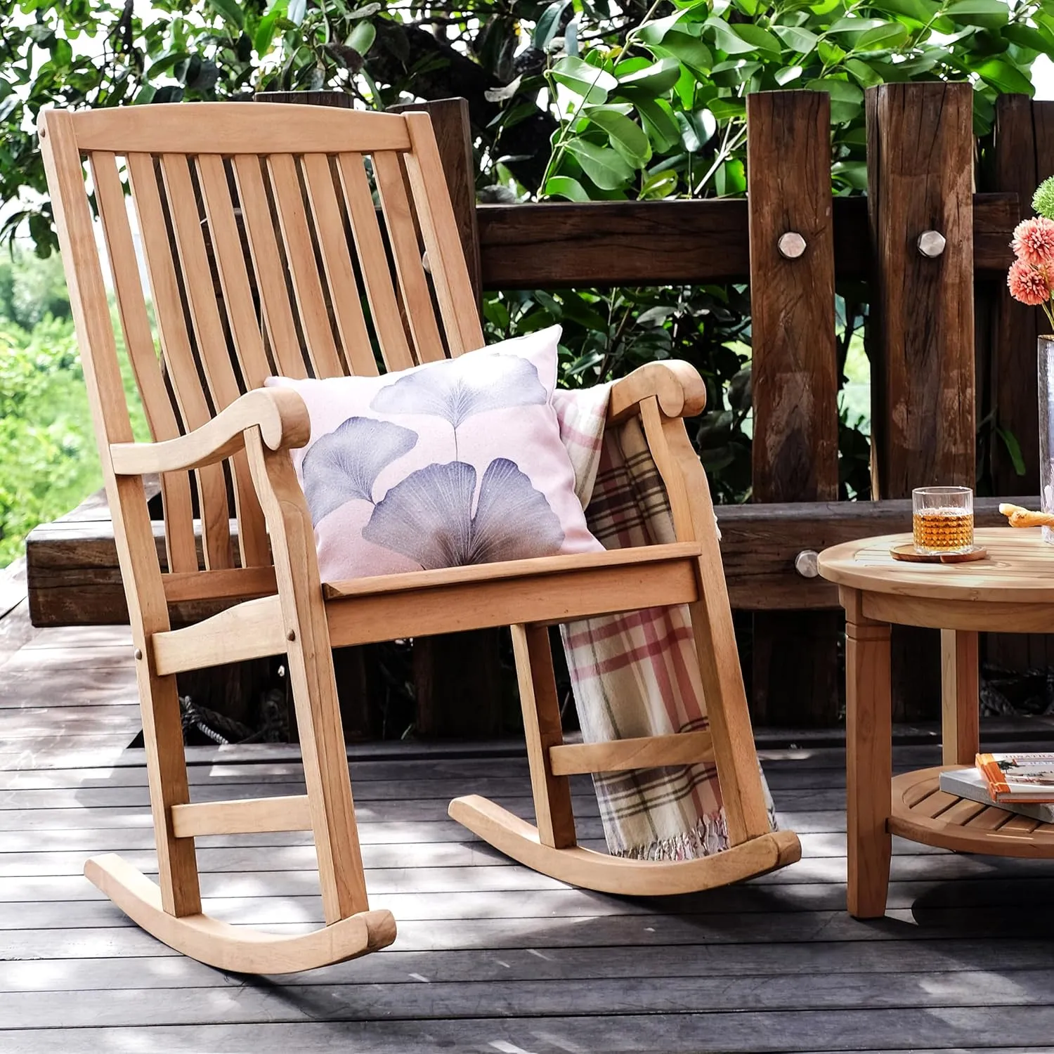 Cambridge Casual Vermont Outdoor Conversation Set, Natural Teak