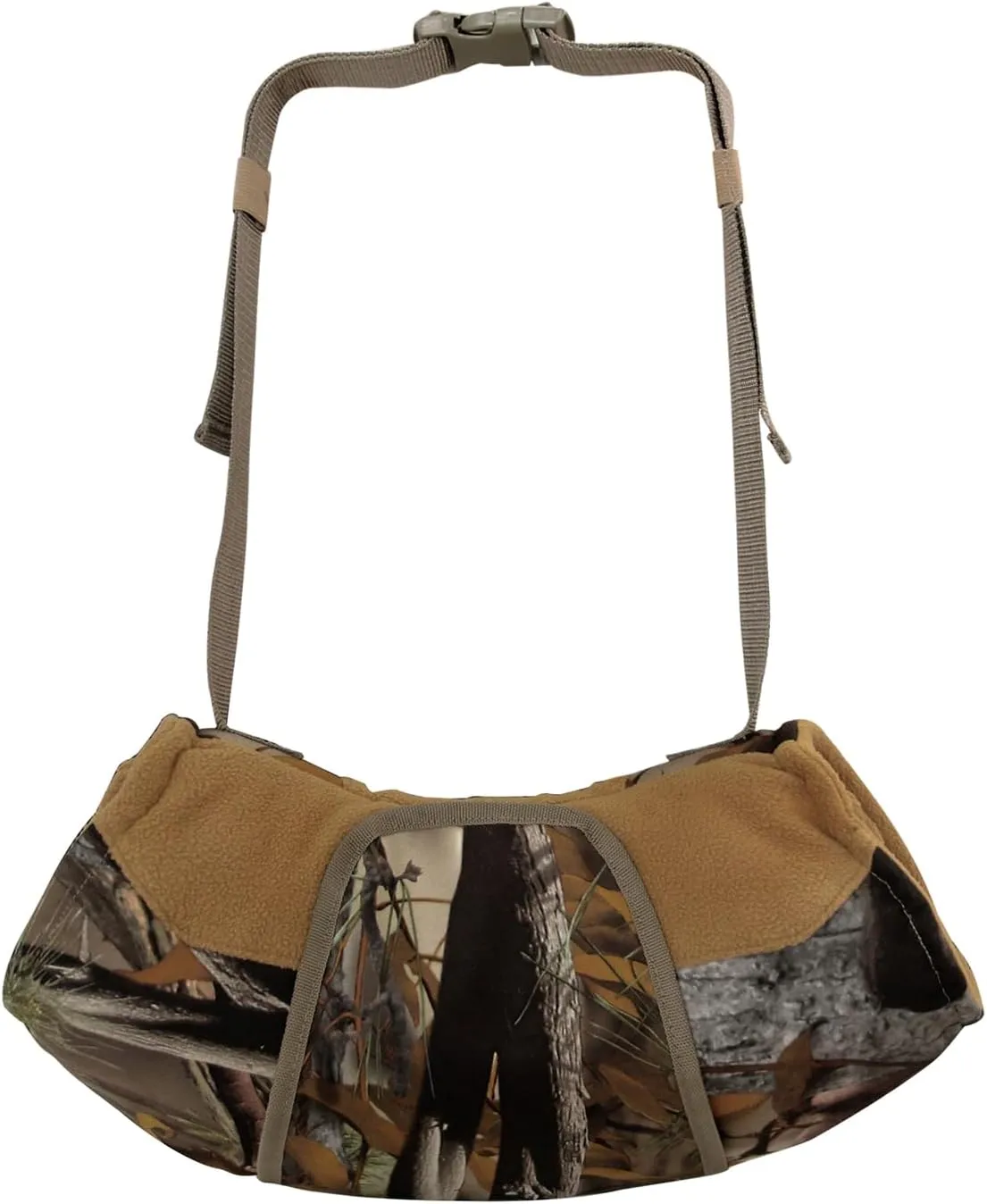 Camo Fleece Hand Muff for Men, Outdoor Camping Hiking Warm Handbag with Visual Window, Zipper Hand Warmers, Warm Neck Sleeve for Hunting, Ice Fishing, Tailgating, or Any Cold Weather Activity
