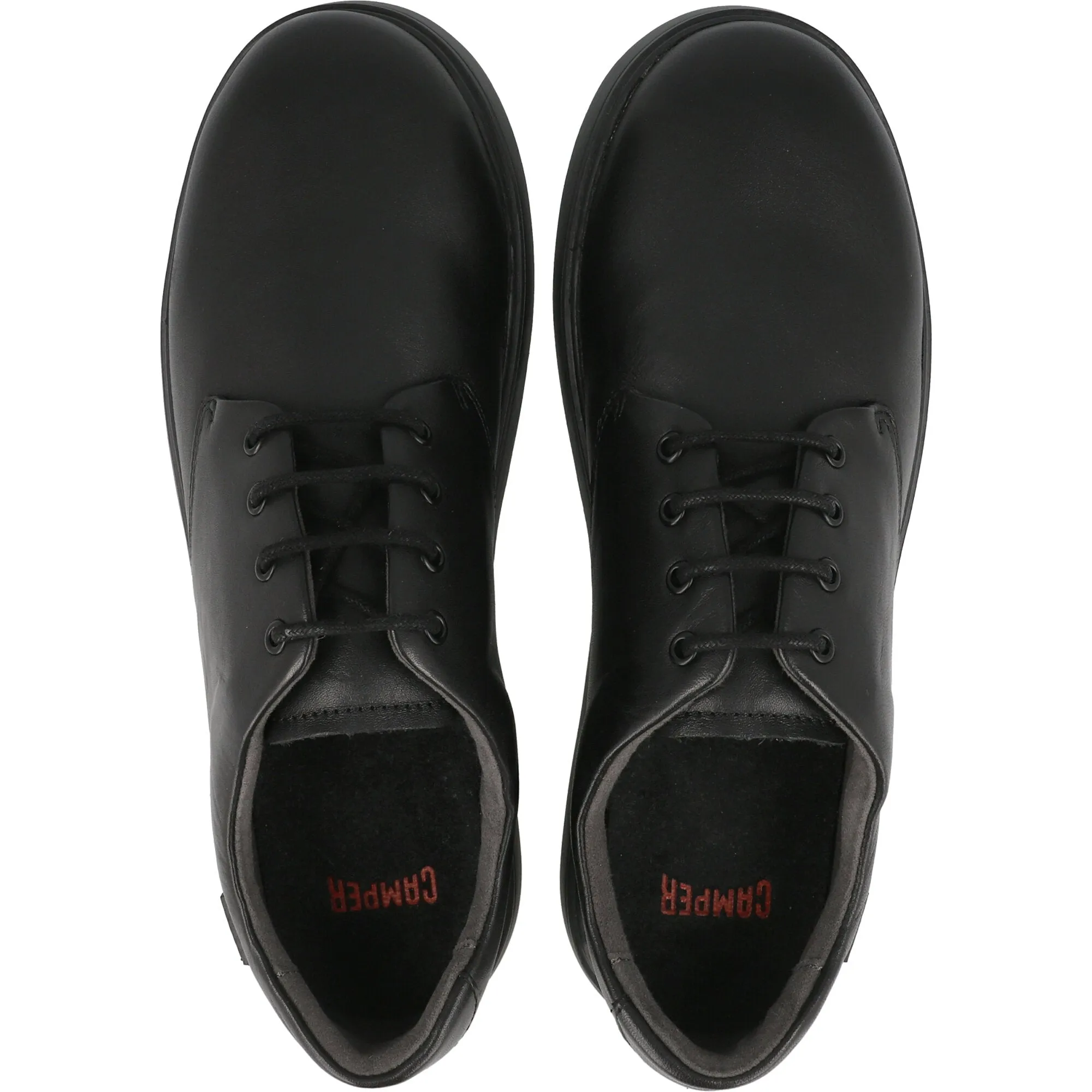 Camper Norte Black Kids Lace-Up Shoes