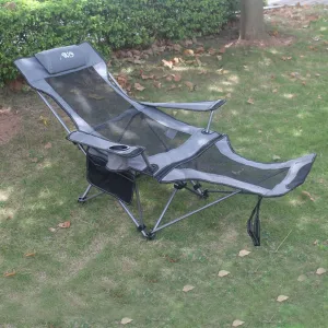 Camping Chair with Footrest,Outdoor Zero Gravity Chair Foldable Recliner Adjustable Patio Lounge Side Cup Holder Tray